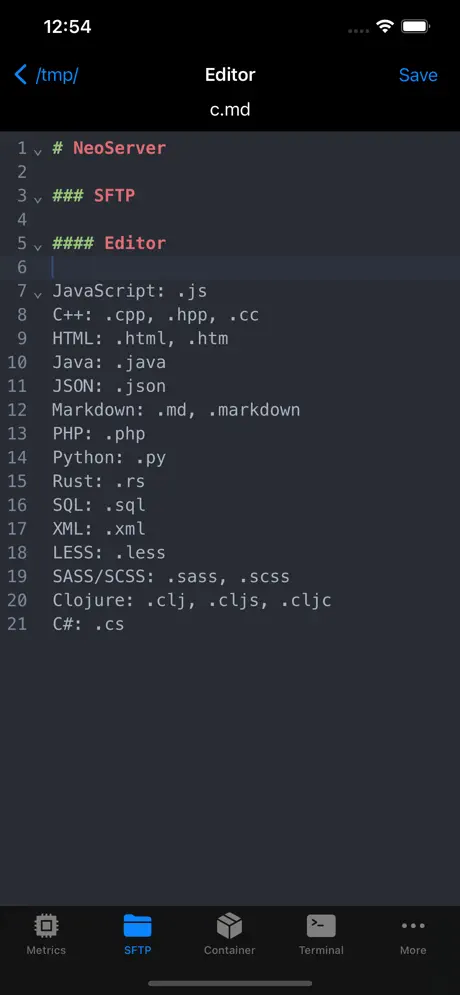 NeoServer screenshot 4